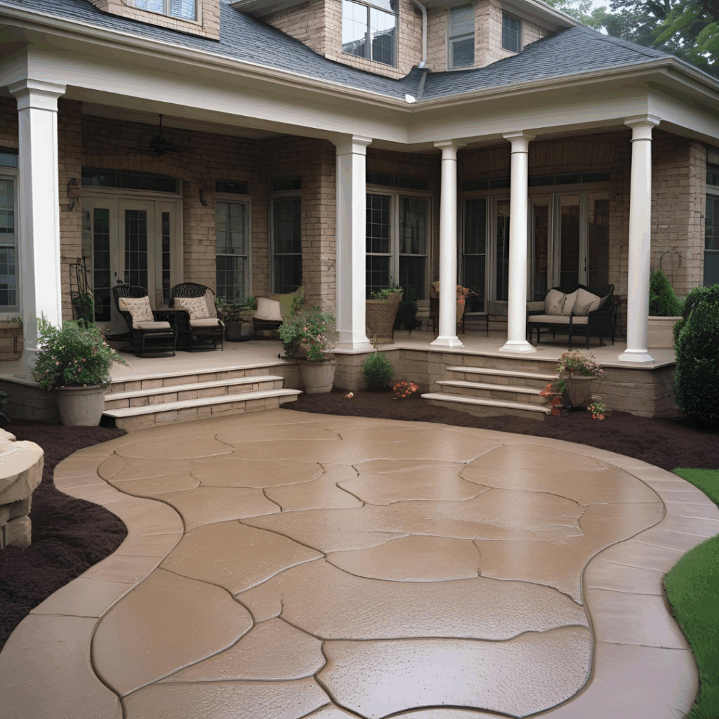 Stamped patio in chelsea
